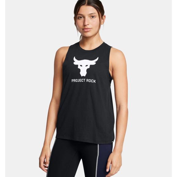 NWT Under Armour Project Rock Women's Tank in Black size Large - Picture 1 of 7